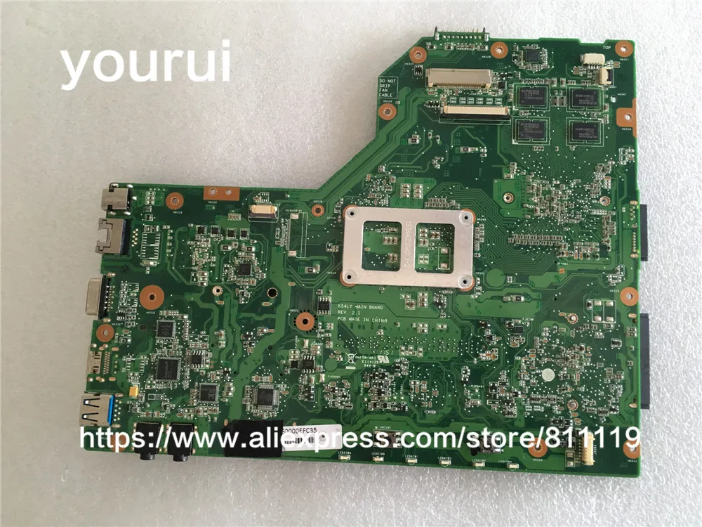Yourui для ASUS материнская плата K54LY USB3.0 1 ГБ HM65 216-0809000 X54HR K54HR X54H x54hy для материнской платы идеальная работа
