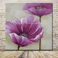 Hand Painted Flower Oil Painting On Canvas Modern Abstract Canvas Oil Paintings For Living Room Wall Decor Frameless Pictures