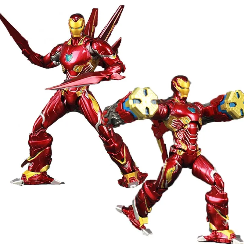 

2019 Avengers 4 Endgame Iron Man MK85 6" Repainted Custom Action Figure Ironman Mark 85 KOs SHF Nano Armor kid toy