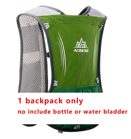 AONIJIE Pro для женщин и мужчин, легкий рюкзак для бега, Спортивная дорожка, гонки, марафон, Пешие прогулки, фитнес-сумка, жилет-рюкзак против обезвоживания - Цвет: deep green bag only