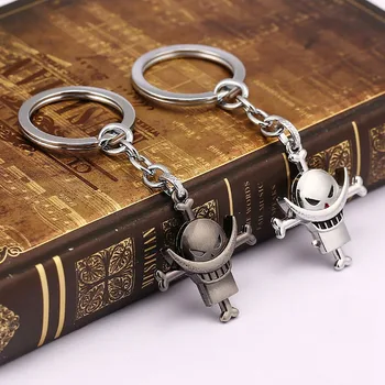 

2 Colors One Piece Keychains Vintage Antique Silver Plated Edward Newgate Whitebeard Pendant Keyring Gift for Christmas