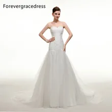 Forevergracedress Vintage Sweetheart Long Wedding Dress Simple White Tulle With Lace Up Back Bridal Gown Plus Size Custom Made