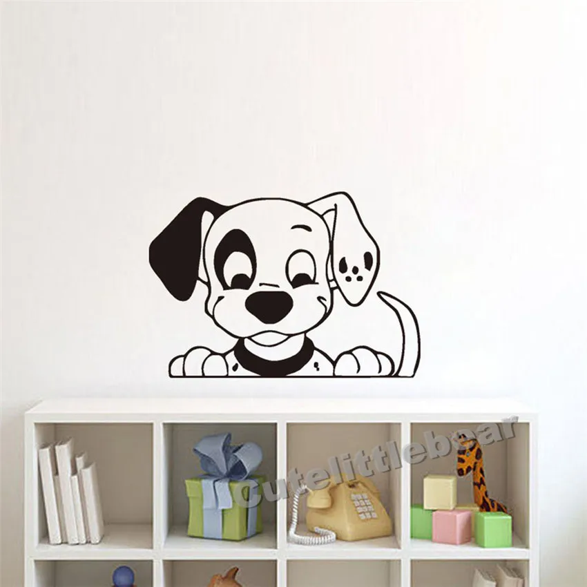 Далматин собака ищет Подпушка стены Стикеры милые Дизайн собака отличительные знаки для детей украшения комнаты Домашний Декор
