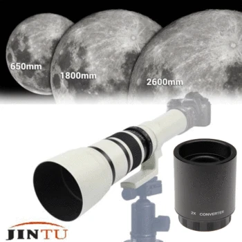 

JINTU 500mm-1000mm f/6.3 Telephoto Lens +2x Teleconverter lens ForNikon D810 D800 D750 D610 D300 D7200 D7500 D5500 D5300 D5200