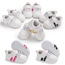 Для маленьких девочек; Мокасины младенческие из искусственной кожи, для тех, кто только начинает ходить, с мягкой подошвой для малышей; Кроссовки для новорожденных спортивная детская обувь для мальчиков