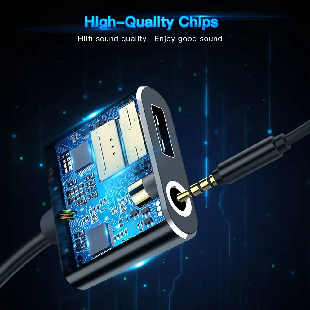 Type C To 3.5 mm Earphone Jack Adapter 2 in 1 USB C Audio Cable Converter Charging Splitter Headphone Adapter For Samsung Xiaomi