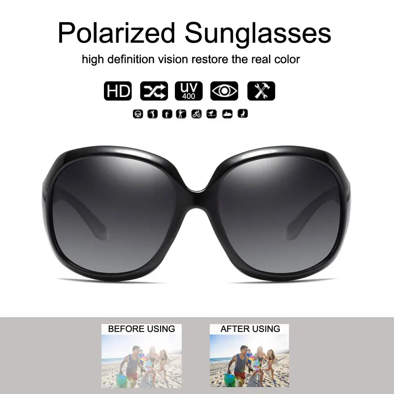 MYMARCH Luxury Brand Vintage Sunglasses Women Polarized Ladies Sun Glasses For Women Feminine Glasses For Driving UV400 2019