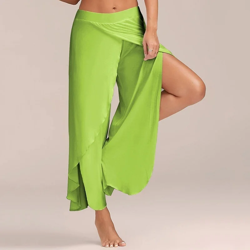Women Fashion Casual High Slit Flowy 
