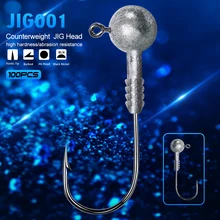 100 шт./лот джиг большой крюк 3,2 г-4,5 г Вес рыболовный крючок натуральный Цвет крючок джиг Крючки