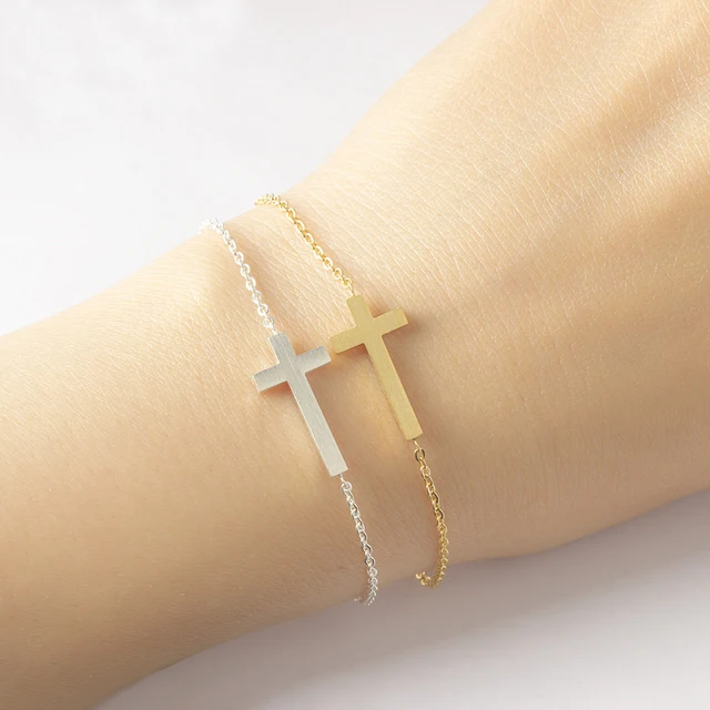 Gold Cross Bracelets Women Men's INRI Crucifix Jesus Christian Pulseras Jewelry Gold Cross Bracelets Women Men's INRI Crucifix Jesus Christian Pulseras Jewelry