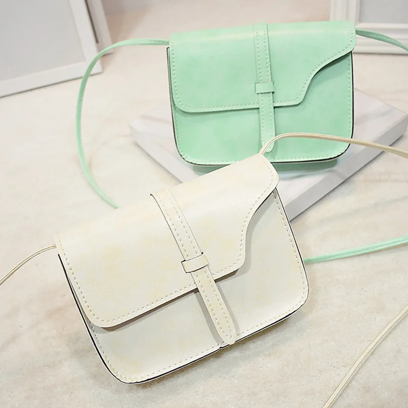 

Fashion Unfilled Corner Design Women Small Shoulder Bag High Quality PU Leather Messenger Bag Female Vintage Retro Flap Handbag