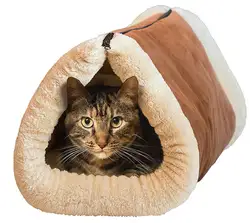 Kitty Shack-2 в 1 трубки кошка Коврики и кровать, pet Интимные аксессуары Кошка Туннель кошка спальный мешок собака кошка гнездо домашних животных