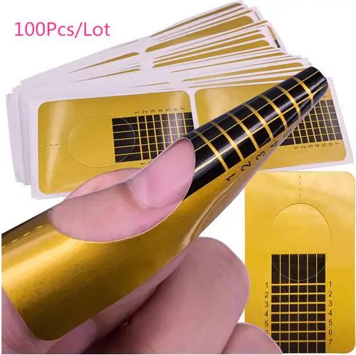 Swagpick 100 шт U квадратная остроконечная форма клея для ногтей для акрилового УФ-геля кончик для ногтей инструмент для наращивания ногтей Pro - Цвет: 8