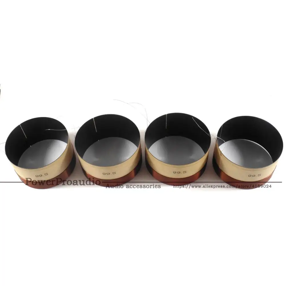 4pcs 99.5mm Black Aluminium Woofer Voice Coil For Subwoofer Speaker