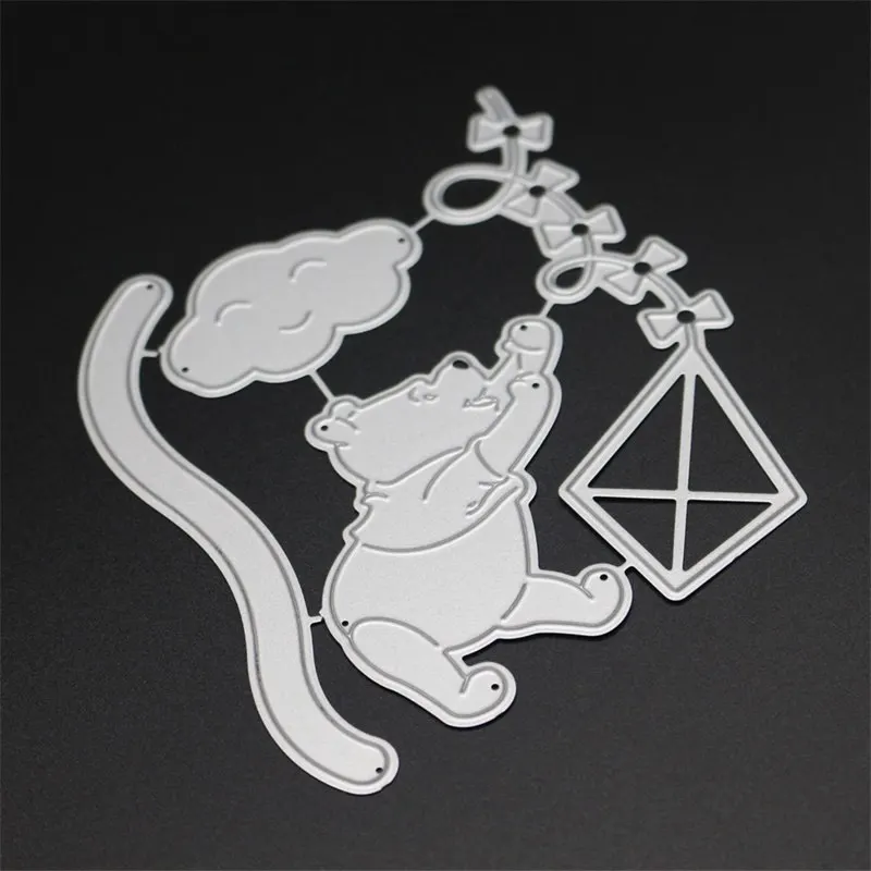 

Animal Metal Cutting Dies Little Bear Frame for Fustelle Metalliche Per Scrapbooking Stamps DIY Card Making Stitch New Arrivage