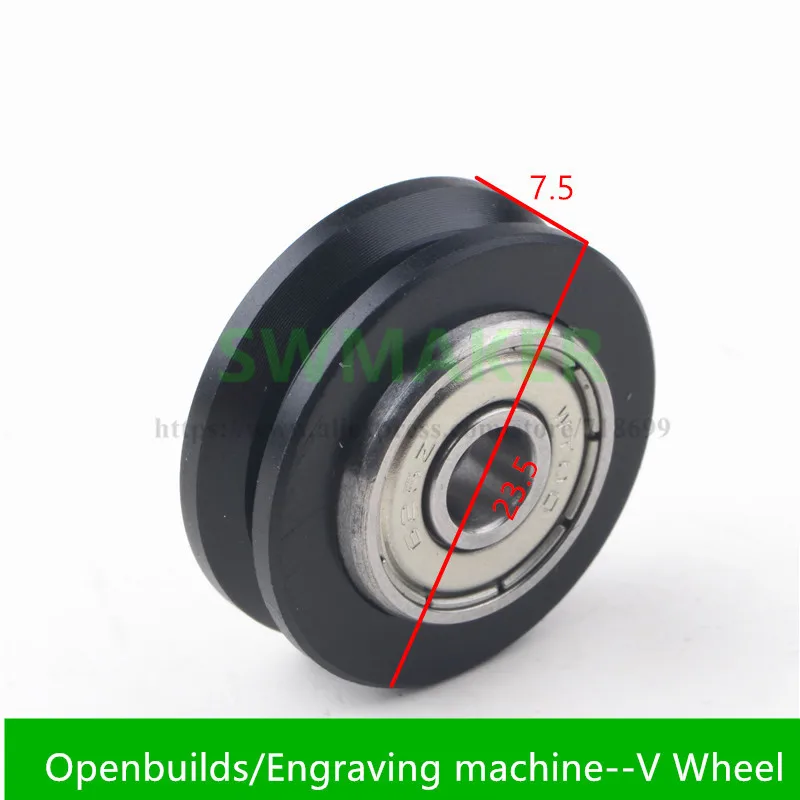 10pcs a lot Solid V Wheel for Openbuilds 3D Printer extrusion linear rail 