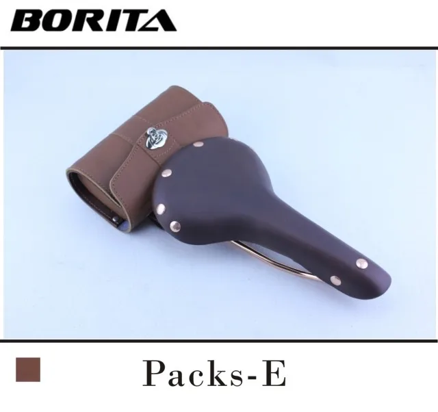 Cheap Borita vintage car cowhide cushion bs06cu small cowhide bag bg03 brown mountain bike saddle
