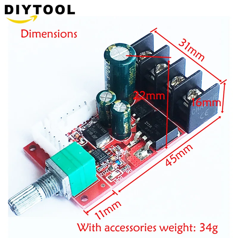 Motor Speed Controller PWM Module DC5-18V 15A Stepper Speed Control Board