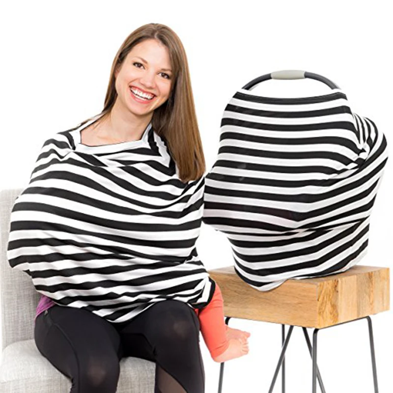 

Multi-Use Baby Car Seat Canopy Mother Breastfeeding Scarf Nursing Cover Stroller Shopping Cart Cover Newborn Blankets Swaddle