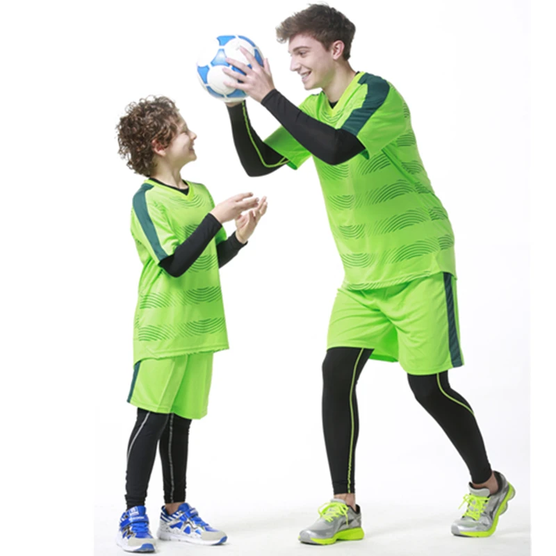 Children Adults Football Suits and Shorts Training Suit Clothes Set