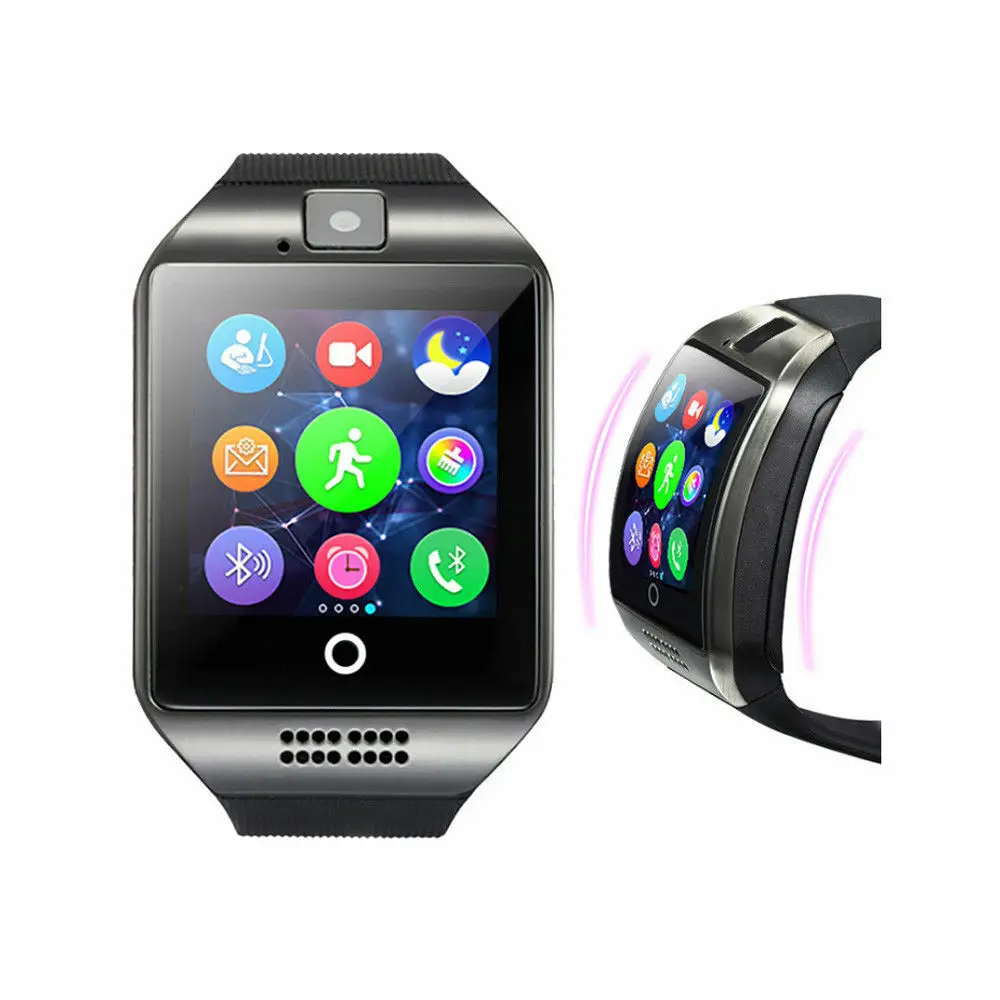 Bluetooth Сенсорный экран Q18 Смарт часы для Android мобильных телефонов iPhone X 8 Sim карт