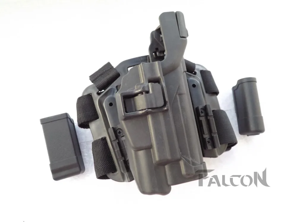 

Falcon gun P226 Holster Tactical LV3 Compact Right Hand Holster with Magazine Pouch Black