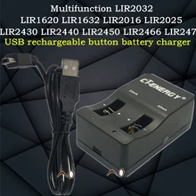 Интеллектуальная мульти-монетная литиевая батарея Универсальное зарядное устройство LIR2016, LIR2025, LIR2032, LIR2450, LIR2477 4,2 V DC40MA