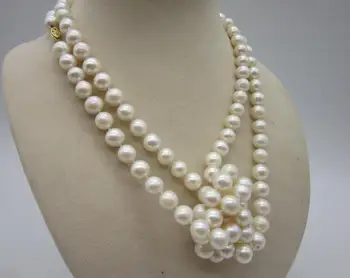 

50 inch SOUTH SEA AAA 9-10MM BLACK PEARL NECKLACE 14K Gold Clasp