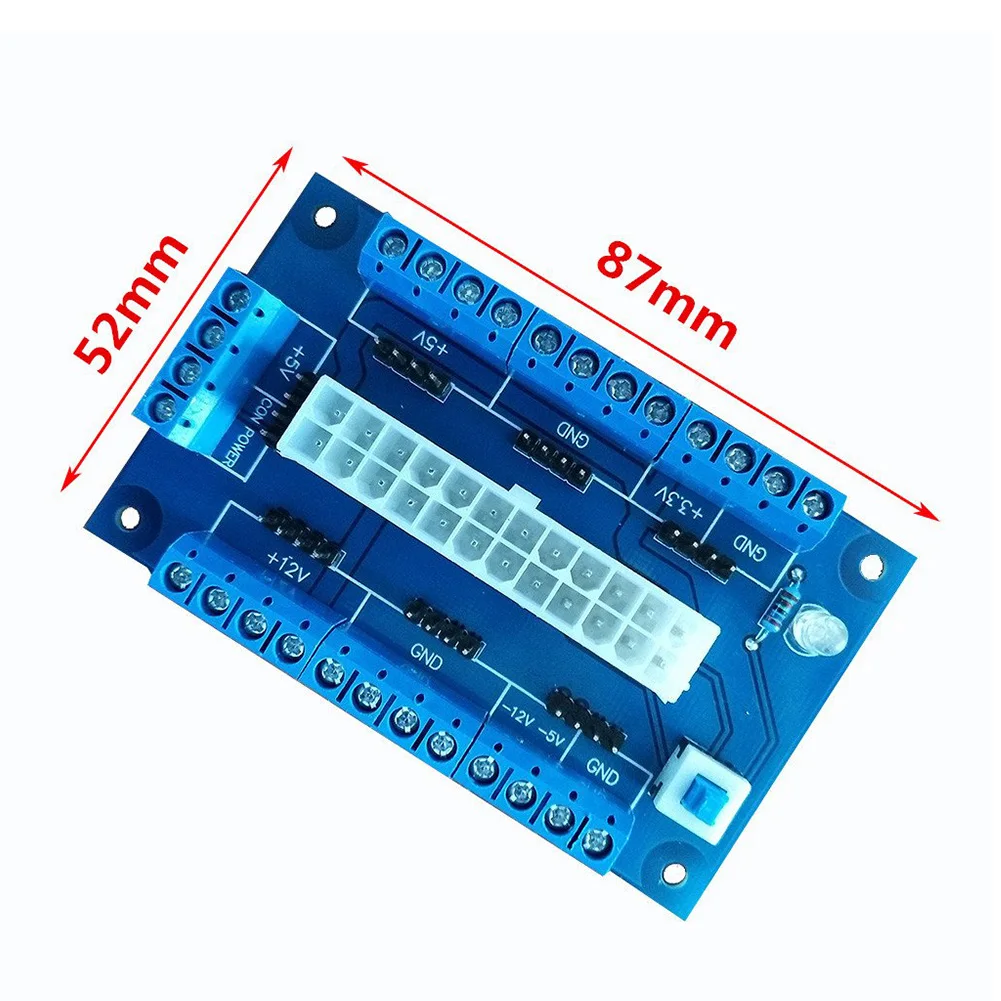 ATX Breakout Board Module источник питания 24/20-pin верхний переходник для компьютера DIY аксессуары для настольных ПК кнопка блокировки