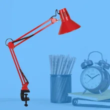 Гибкая Настольная лампа длинные swing arm светодиодные настольные лампы Офис тумбочка из металла архитектор Регулируемый складной чтения Рабочий стол свет