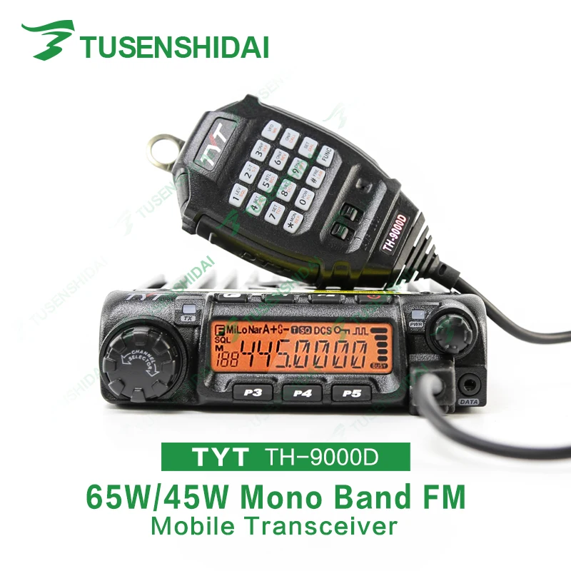 

NEW TYT TH-9000D Walkie Talkie UHF400-490MHz 45W 200CH DTMF 8 Group's Scrambler Mobile Car Radio