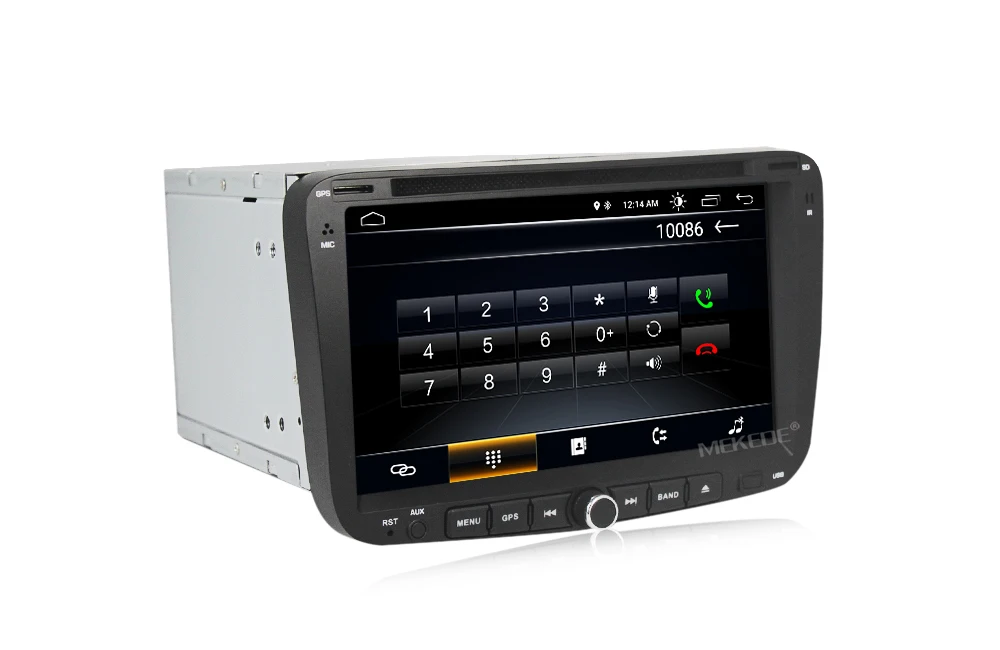 Perfect MEKEDE 2Din Android8.1 Quad core Car DVD player for GEELY Emgrand EC7 with Free shipping mic navitel map support GPS radio bt 19