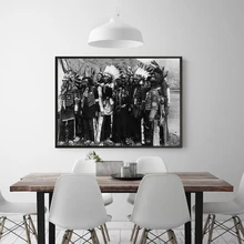 Black&White Canvas Painting American Native Indians Posters and Prints Wall Pictures For Living Room Photography Art Home Decor Black&White Canvas Painting American Native Indians Posters and Prints Wall Pictures For Living Room Photography Art Home Decor