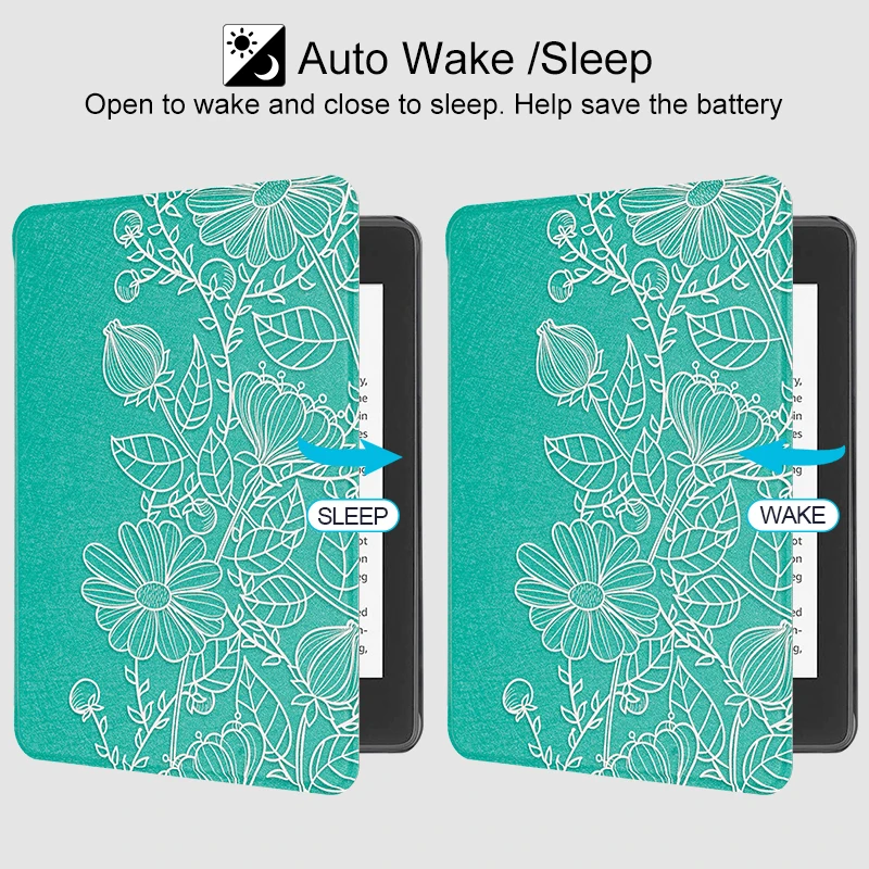 WALNEW Original PU Leather Case for Amazon Kindle Paperwhite 2018 (10 generation) 6inch E-book Cover Smart Auto Sleep/Wake