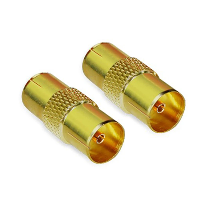 

TV Aerial RF Coax Cable Lead Adaptor Female to Female zinc alloy Gold-plated Connectors For connecting 2 coax cables together