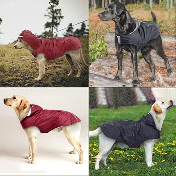

S-5XL Pet small Dog Raincoat Waterproof Large Dog Clothes Outdoor Coat Rain Jacket Reflective Puppy Big dog poncho
