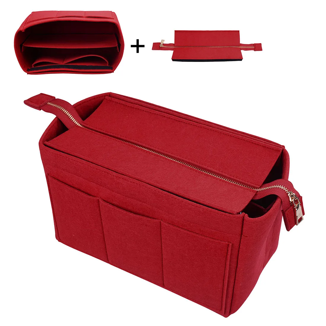 

Hot Sale Bag Organizer for SPEEDY 30 35 Cosmetic Cases Felt Insert Bag Handbag Organizer with Pockets Makeup Travel Organizer