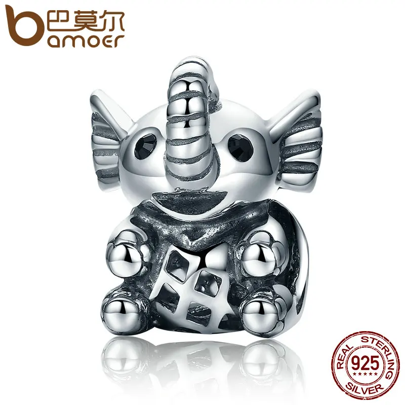 BAMOER New Arrival 925 Sterling Silver Baby Elephant & Openwork Screw Animal Beads fit Charm Bracelet for Women Jewelry SCC202 цена BAMOER New Arrival 925 Sterling Silver Baby Elephant & Openwork Screw Animal Beads fit Charm Bracelet for Women Jewelry SCC202 цены онлайн