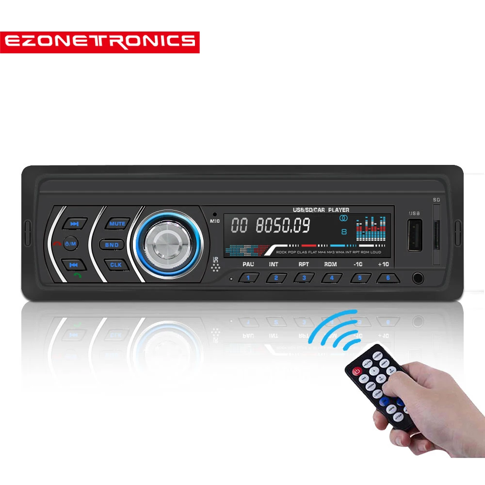 

Free shipping Car Stereo Car Radio FM and MP3 4 Bluetooth Receiver Aux with USB Port and SD Card music Universal player JQ1581