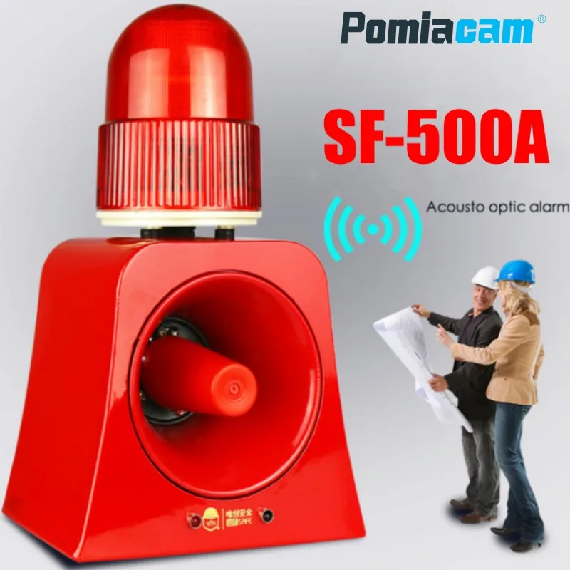 Микроволновый датчик сигнализации SF-500A беспроводной промышленный звук и световой сигнализации устройство Светодиодный проблесковый маячок световая звуковая сирена с usb-портом