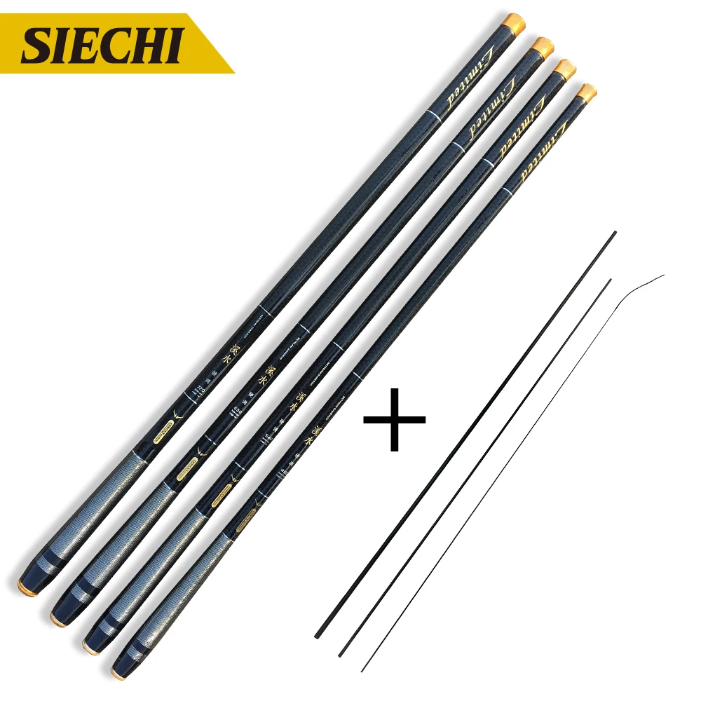 

High-end Telescopic Carbon fiber fishing rod 3.6M 4.5M 5.4M 6.3M 7.2M Model long hand stream hard fishing rod pole ultra light