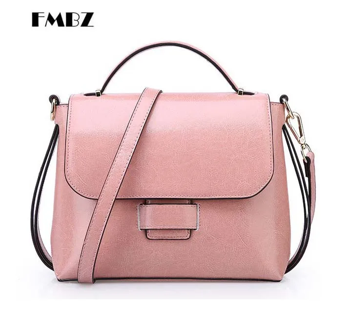 

New Stylish new leather ladies handbags simple second layer leather leather Women bag Casual girl Shoulder bag free shipping