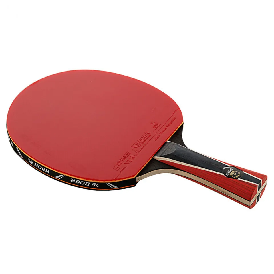 1 X ракетка для настольного тенниса с двойным лицом, Спортивная ракетка для настольного тенниса, резиновое Оригинальное углеродное волокно, ракетка для пинг-понга для тренировок