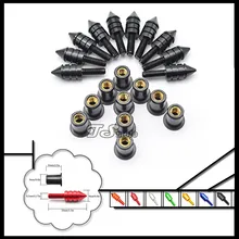 Для 10 шт. аксессуары для мотоциклов CNC лобовое стекло штыревые болты винт маятник ползунки гайки для yamaha fz6 kawasaki ninja 300 prot