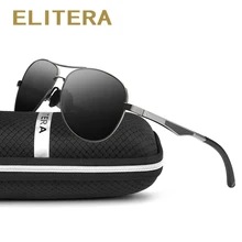 ELITERA Aluminum Magnesium Sunglasses Polarized leisure Men Coating Mirror classic Glasses oculos Male cool Eyewear Accessories
