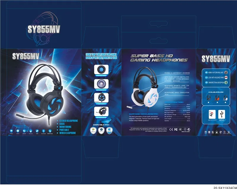 SOYTO Original Wired Gaming Headphones for PC LED Glowing Headset Stereo Bass Fone De Ouvido Auriculares With Mic for Games19