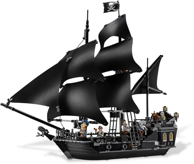 16006 Пираты Карибы черный жемчуг Модель Набор корабль строительные блоки комплекты кирпичей Развивающие игрушки для мальчиков подарки