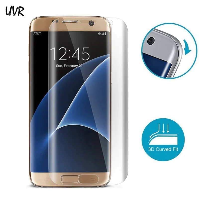 

UVR S7edge Full Glue 3D PET Soft Screen Protector for Samsung Galaxy S7 S7 Edge 3D Full Cover HD Screen Protective Film