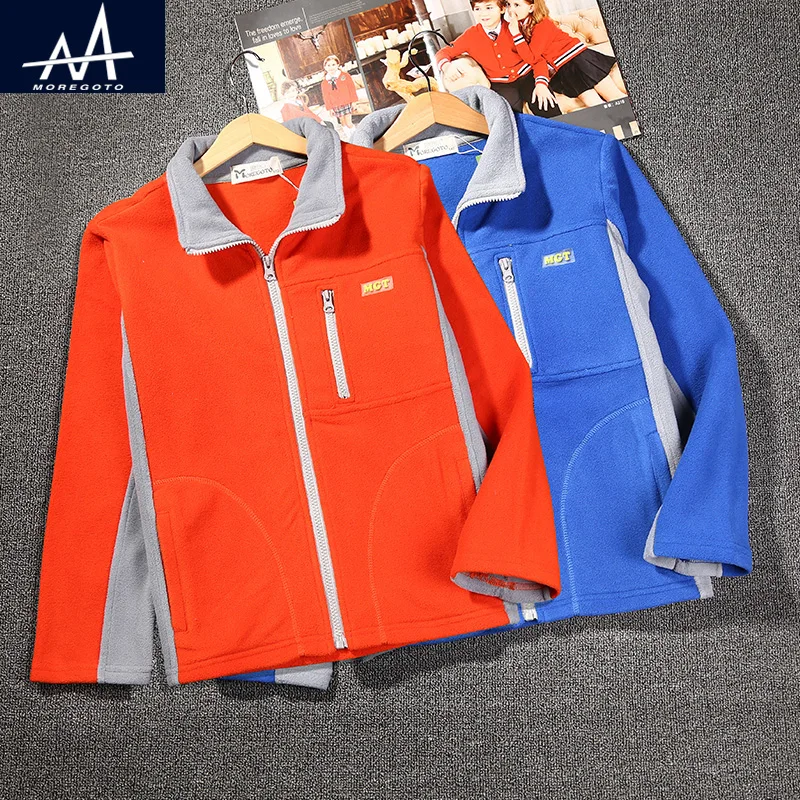 Autumn Winter Warm Children's Polar Fleece Jackets Loose Zipper Polar