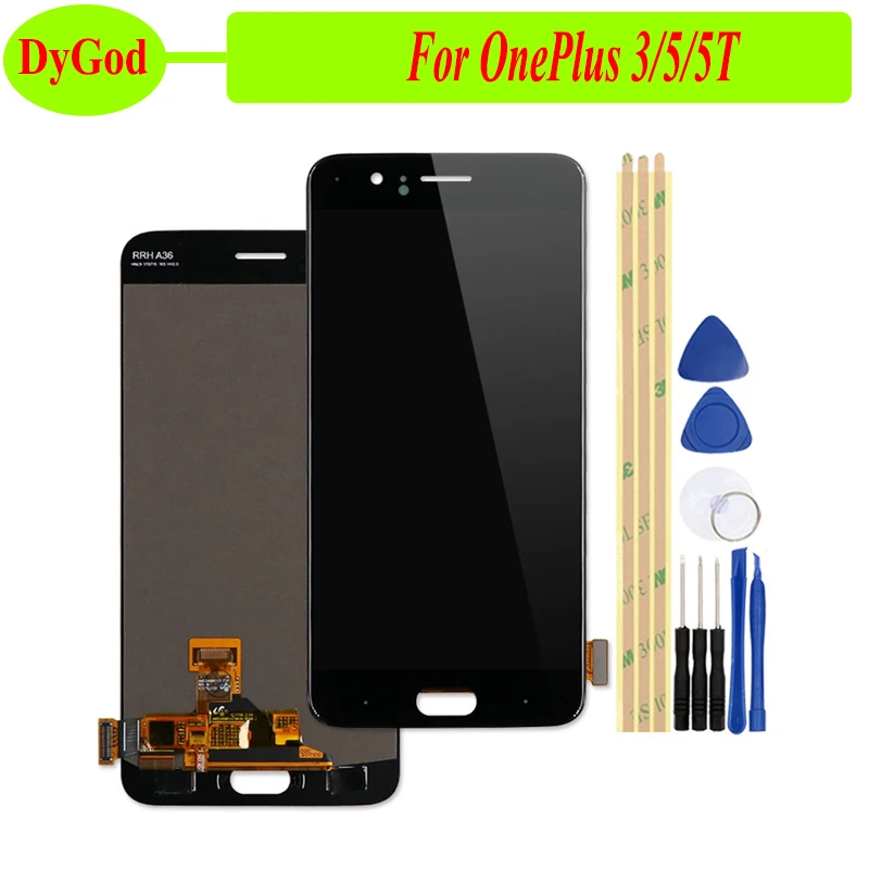 

DyGod For OnePlus One plus 3 5 5T LCD Display Screen Touch Complete Digitizer Replacement Part for OnePlus 3 5 5T LCD Screen